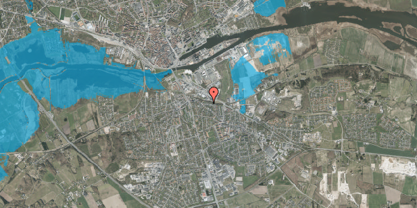 Oversvømmelsesrisiko fra vandløb på Middelbovej 9, 8960 Randers SØ