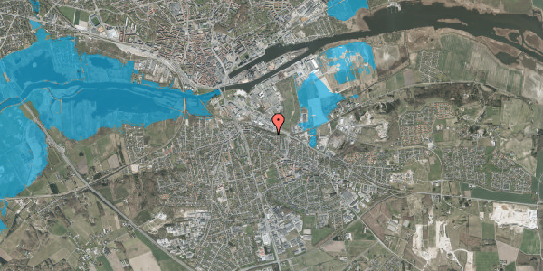 Oversvømmelsesrisiko fra vandløb på Middelbovej 15, 8960 Randers SØ