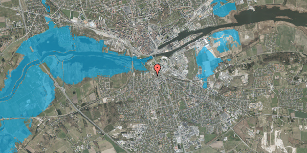 Oversvømmelsesrisiko fra vandløb på Møllestensvej 9, 8940 Randers SV