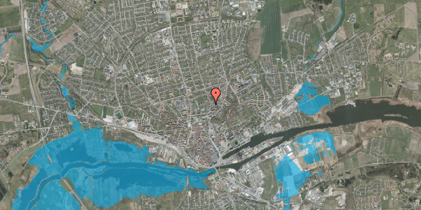 Oversvømmelsesrisiko fra vandløb på Nørrebrogade 13B, st. , 8900 Randers C
