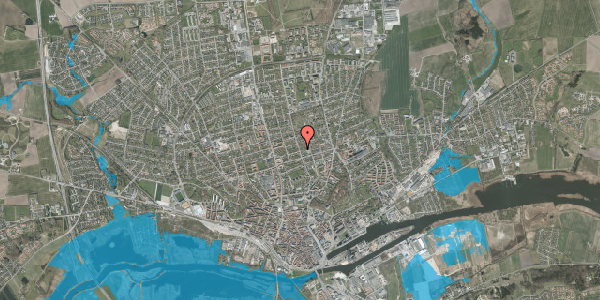 Oversvømmelsesrisiko fra vandløb på Nørrebrogade 64, 1. th, 8930 Randers NØ