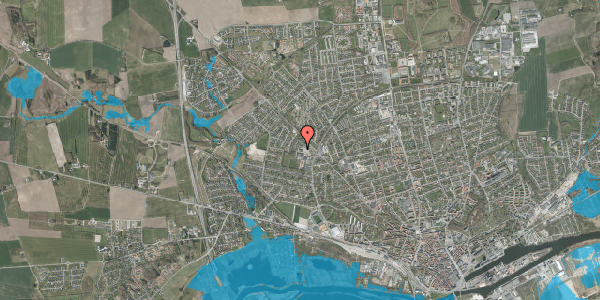 Oversvømmelsesrisiko fra vandløb på Nålemagervej 95, 8920 Randers NV