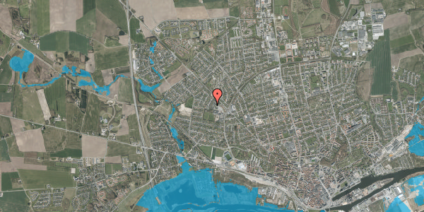 Oversvømmelsesrisiko fra vandløb på Nålemagervej 102, 8920 Randers NV