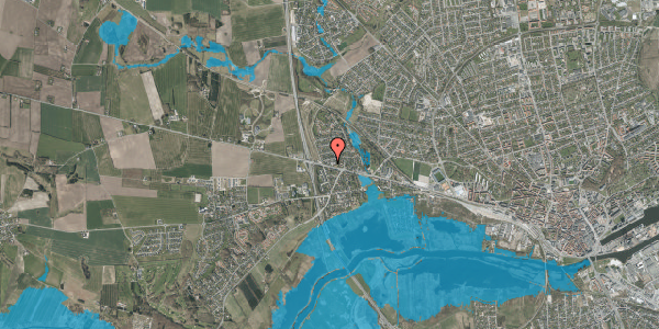 Oversvømmelsesrisiko fra vandløb på Ole Rømers Vej 6, 8920 Randers NV