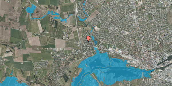 Oversvømmelsesrisiko fra vandløb på Ole Rømers Vej 7, 8920 Randers NV
