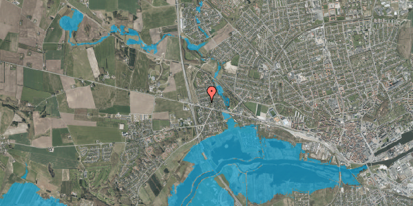 Oversvømmelsesrisiko fra vandløb på Ole Rømers Vej 14, 8920 Randers NV