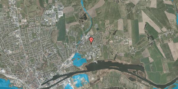 Oversvømmelsesrisiko fra vandløb på Palstrupvej 4, 8930 Randers NØ