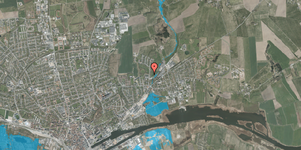 Oversvømmelsesrisiko fra vandløb på Rismøllegade 14, 8930 Randers NØ
