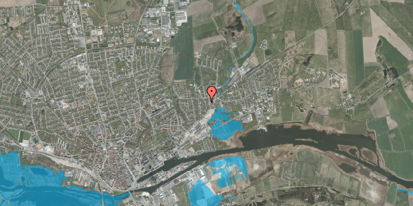 Oversvømmelsesrisiko fra vandløb på Rugårdsvej 17, 8930 Randers NØ