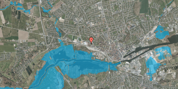 Oversvømmelsesrisiko fra vandløb på Sennelsgade 11, 1. tv, 8900 Randers C