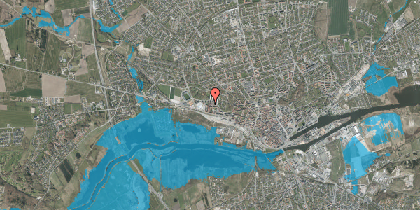 Oversvømmelsesrisiko fra vandløb på Sennelsgade 16, kl. , 8900 Randers C