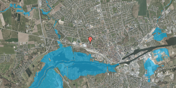 Oversvømmelsesrisiko fra vandløb på Sennelsgade 21, 1. tv, 8900 Randers C
