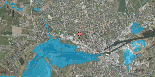 Oversvømmelsesrisiko fra vandløb på Sjællandsgade 21, 4. 25, 8900 Randers C