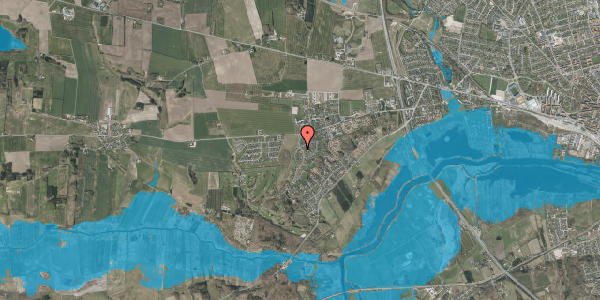 Oversvømmelsesrisiko fra vandløb på Skovhulevej 4, 8920 Randers NV