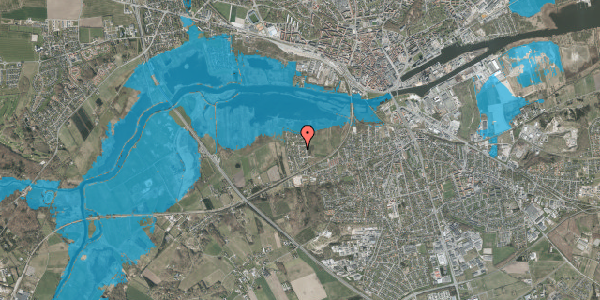 Oversvømmelsesrisiko fra vandløb på Skovlund 14, 8940 Randers SV