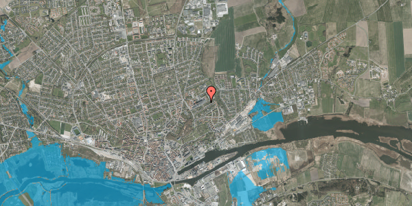 Oversvømmelsesrisiko fra vandløb på Skovlyvej 22, 8930 Randers NØ