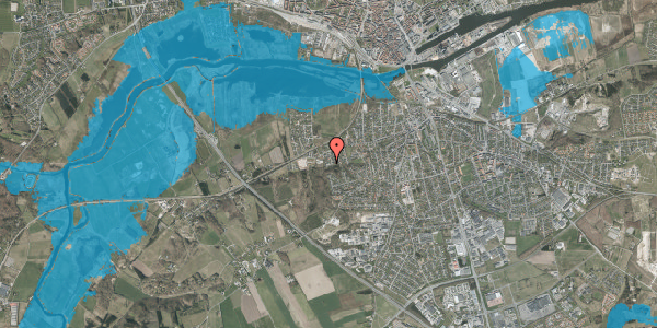 Oversvømmelsesrisiko fra vandløb på Skovvej 12, 8940 Randers SV