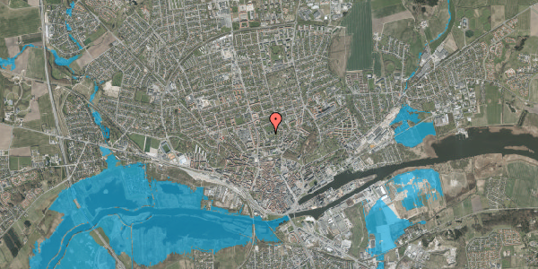 Oversvømmelsesrisiko fra vandløb på Spindervej 4, 1. 7, 8900 Randers C