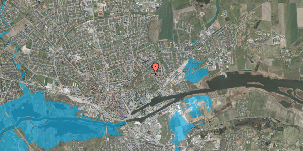 Oversvømmelsesrisiko fra vandløb på Stadfeldtsvej 25, st. tv, 8930 Randers NØ