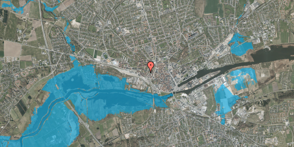 Oversvømmelsesrisiko fra vandløb på Steen Blichers Gade 1B, 4. tv, 8900 Randers C