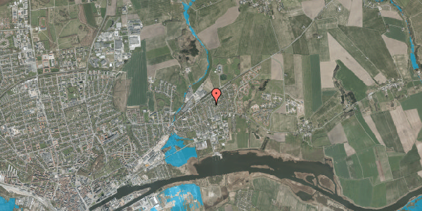 Oversvømmelsesrisiko fra vandløb på Højriisvej 8, 8930 Randers NØ