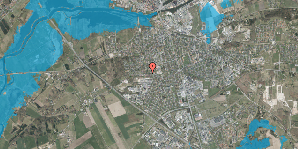 Oversvømmelsesrisiko fra vandløb på Svendborgvej 10, 8940 Randers SV