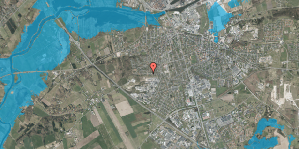 Oversvømmelsesrisiko fra vandløb på Svendborgvej 25, 8940 Randers SV