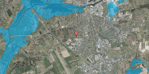Oversvømmelsesrisiko fra vandløb på Svendborgvej 43, 8940 Randers SV