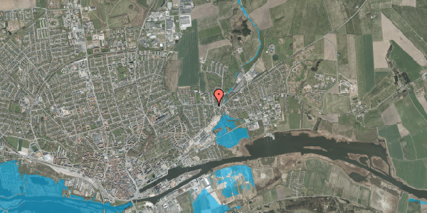 Oversvømmelsesrisiko fra vandløb på Teglvej 13, 8930 Randers NØ