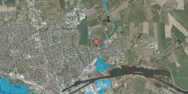 Oversvømmelsesrisiko fra vandløb på Teglvej 41, st. 1, 8930 Randers NØ