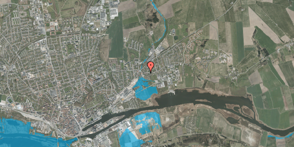Oversvømmelsesrisiko fra vandløb på Tjærbyvej 16, 8930 Randers NØ