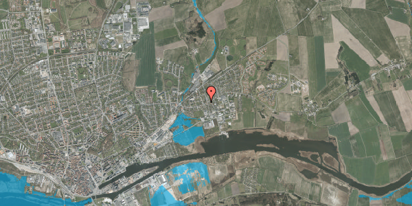 Oversvømmelsesrisiko fra vandløb på Tjærbyvej 45, 8930 Randers NØ