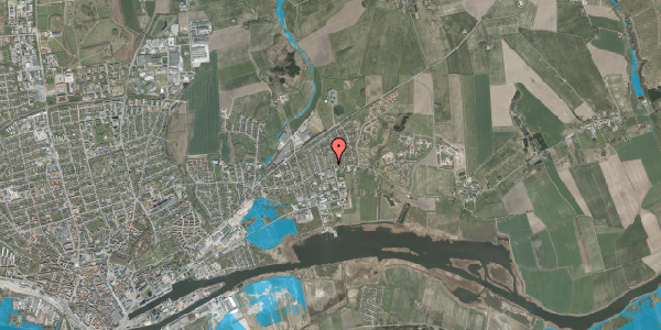 Oversvømmelsesrisiko fra vandløb på Tjærbyvej 81, 8930 Randers NØ