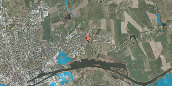 Oversvømmelsesrisiko fra vandløb på Tjærbyvej 107, 8930 Randers NØ