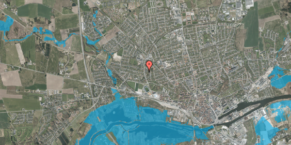 Oversvømmelsesrisiko fra vandløb på Vester Boulevard 28, 8920 Randers NV