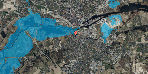 Oversvømmelsesrisiko fra vandløb på Vænget 17, 8940 Randers SV