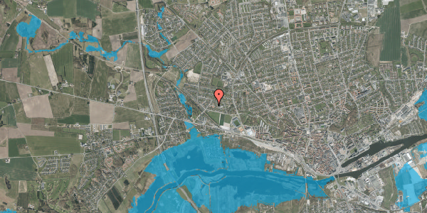 Oversvømmelsesrisiko fra vandløb på Vævervej 10, 8920 Randers NV