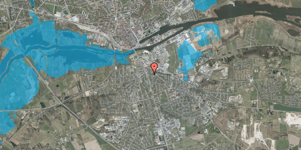 Oversvømmelsesrisiko fra vandløb på Wollesvej 2, 8960 Randers SØ