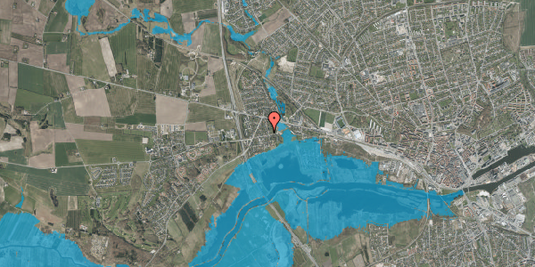 Oversvømmelsesrisiko fra vandløb på Aage Beks Vej 18, 8920 Randers NV