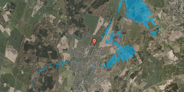 Oversvømmelsesrisiko fra vandløb på Alpedalen 10, 1. mf, 8543 Hornslet