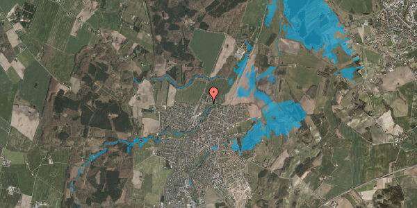 Oversvømmelsesrisiko fra vandløb på Alpedalen 11, 8543 Hornslet