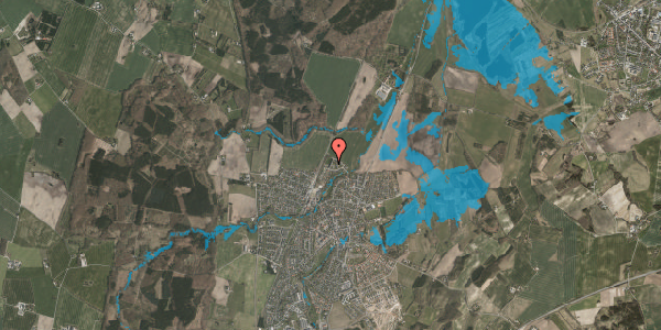 Oversvømmelsesrisiko fra vandløb på Alpedalen 18, st. tv, 8543 Hornslet