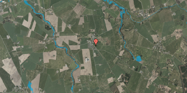 Oversvømmelsesrisiko fra vandløb på Borupvej 125, 8543 Hornslet