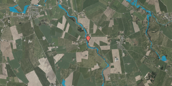 Oversvømmelsesrisiko fra vandløb på Jens Bassesvej 6, 8543 Hornslet