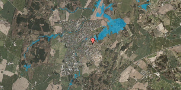 Oversvømmelsesrisiko fra vandløb på Præstemarken 19, 8543 Hornslet
