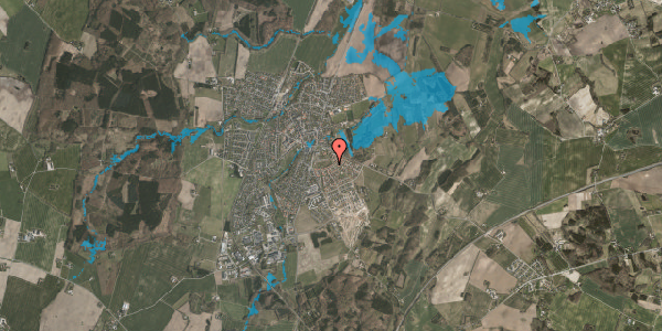 Oversvømmelsesrisiko fra vandløb på Præstemarken 34, 8543 Hornslet