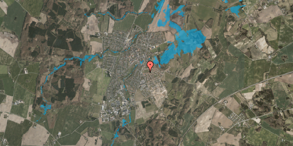 Oversvømmelsesrisiko fra vandløb på Præstemarken 35, 8543 Hornslet