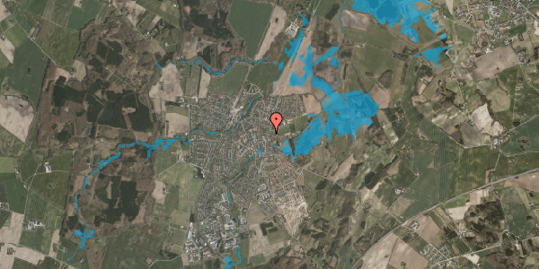 Oversvømmelsesrisiko fra vandløb på Rosenholmvej 26D, 8543 Hornslet