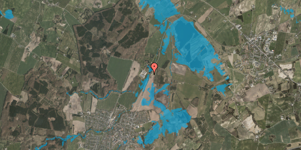 Oversvømmelsesrisiko fra vandløb på Rosenholmvej 109, 8543 Hornslet