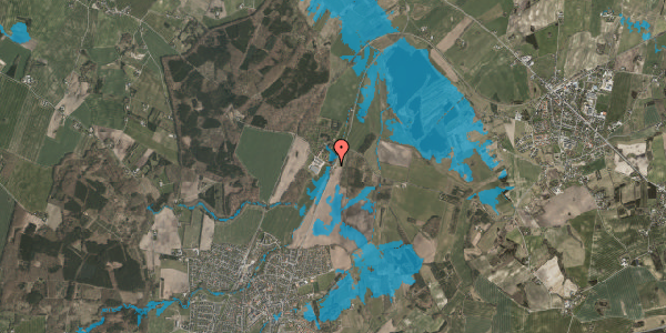 Oversvømmelsesrisiko fra vandløb på Rosenholmvej 111, 8543 Hornslet